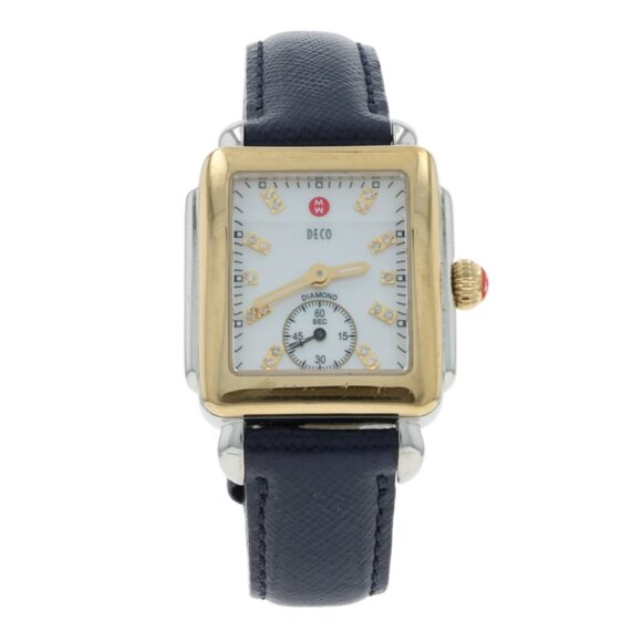 Michele Deco Diamond Ladies Wristwatch MW06V00C9046 Stainless Quartz 1 Yr Wnty - Picture 1 of 6